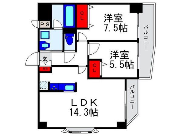 ア－バネックス豊中桜塚の物件間取画像